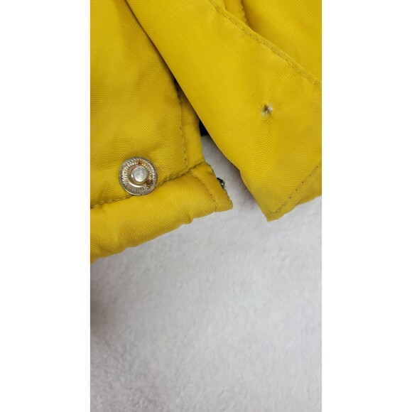 Sparkly Glitter Yellow Playboy Puffer Jacket Glitter Logos Retro Size Medium - Picture 11 of 12